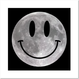 Moon Smiley Posters and Art